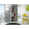 Manhattan Comfort Durable Valenca Bookcase 4.0 with 10-Shelves in White