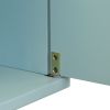 Wall Mounted 65" Floating TV Stand with Large Storage Space, 3 Levels Adjustable shelves, Magnetic Cabinet Door, Cable Management