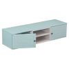 Wall Mounted 65" Floating TV Stand with Large Storage Space, 3 Levels Adjustable shelves, Magnetic Cabinet Door, Cable Management