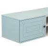 Wall Mounted 65" Floating TV Stand with Large Storage Space, 3 Levels Adjustable shelves, Magnetic Cabinet Door, Cable Management
