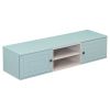 Wall Mounted 65" Floating TV Stand with Large Storage Space, 3 Levels Adjustable shelves, Magnetic Cabinet Door, Cable Management