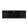 Falmouth Rectangle 3-Shelf TV Stand Black Wengue