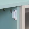 Wall Mounted 65" Floating TV Stand with Large Storage Space, 3 Levels Adjustable shelves, Magnetic Cabinet Door, Cable Management