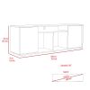 Falmouth Rectangle 3-Shelf TV Stand Black Wengue