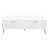 ACME Gaines Coffee Table, White High Gloss Finish LV01139