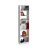 Manhattan Comfort Durable Valenca Bookcase 4.0 with 10-Shelves in White