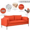 76.2" Modern Style 3 Seat Sofa Linen Fabric Upholstered Couch Furniture 3-Seats Couch for Different Spaces,Living Room,Apartment