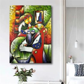 Hand Painted Oil Paintings Hand Painted Wall Art Abstract Modern Figure Picasso Girl Lady Nude Living Room Hallway Luxurious Decorative Painting (size: 100x150cm)